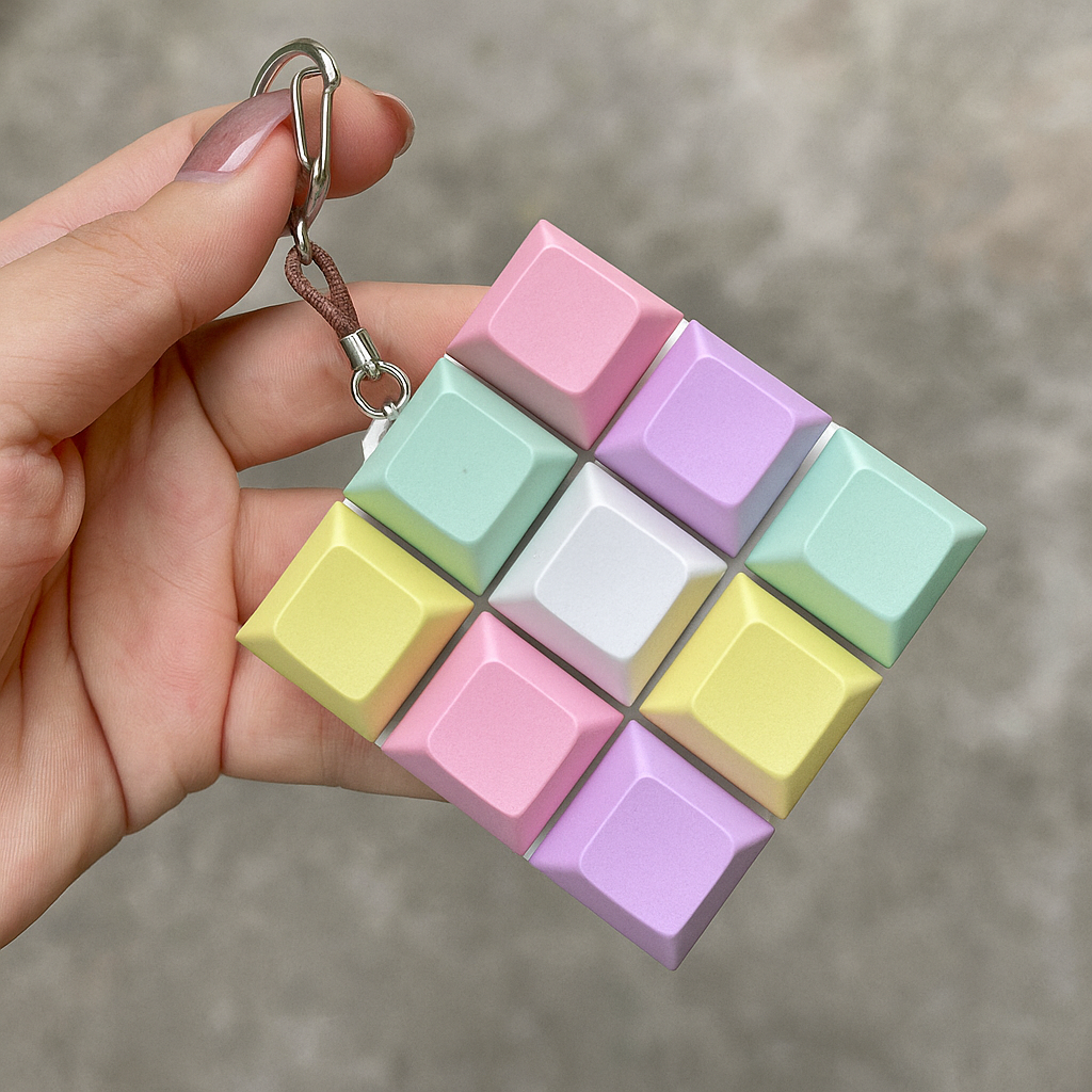 Механическая клавиатура-фиджет с 9 клавишами, изготовленная на заказ.