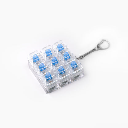 9-Key Keyboard Fidget Toy for Adults – LED Light Keychain Clicker, Sensory Fun Stress Relief Toy for Anxiety & Decompression