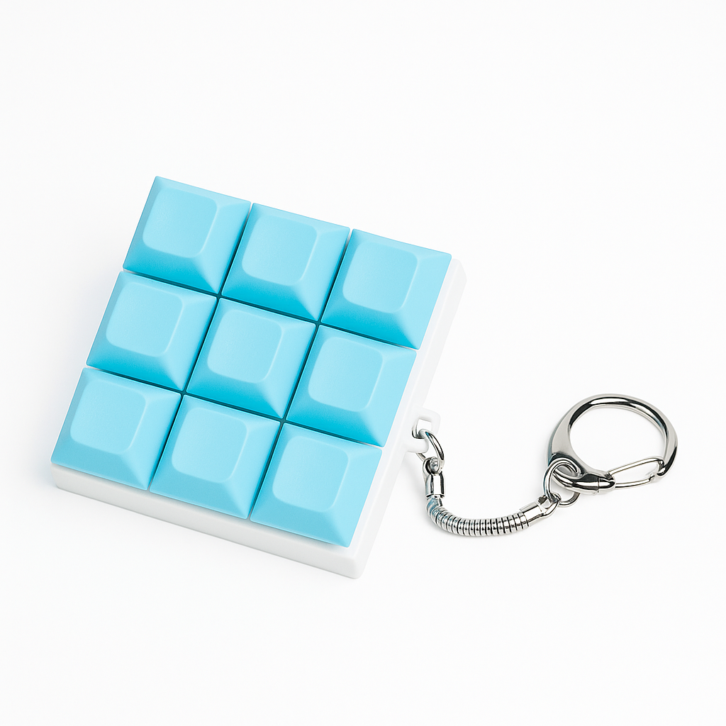 Механическая клавиатура-фиджет с 9 клавишами, изготовленная на заказ.